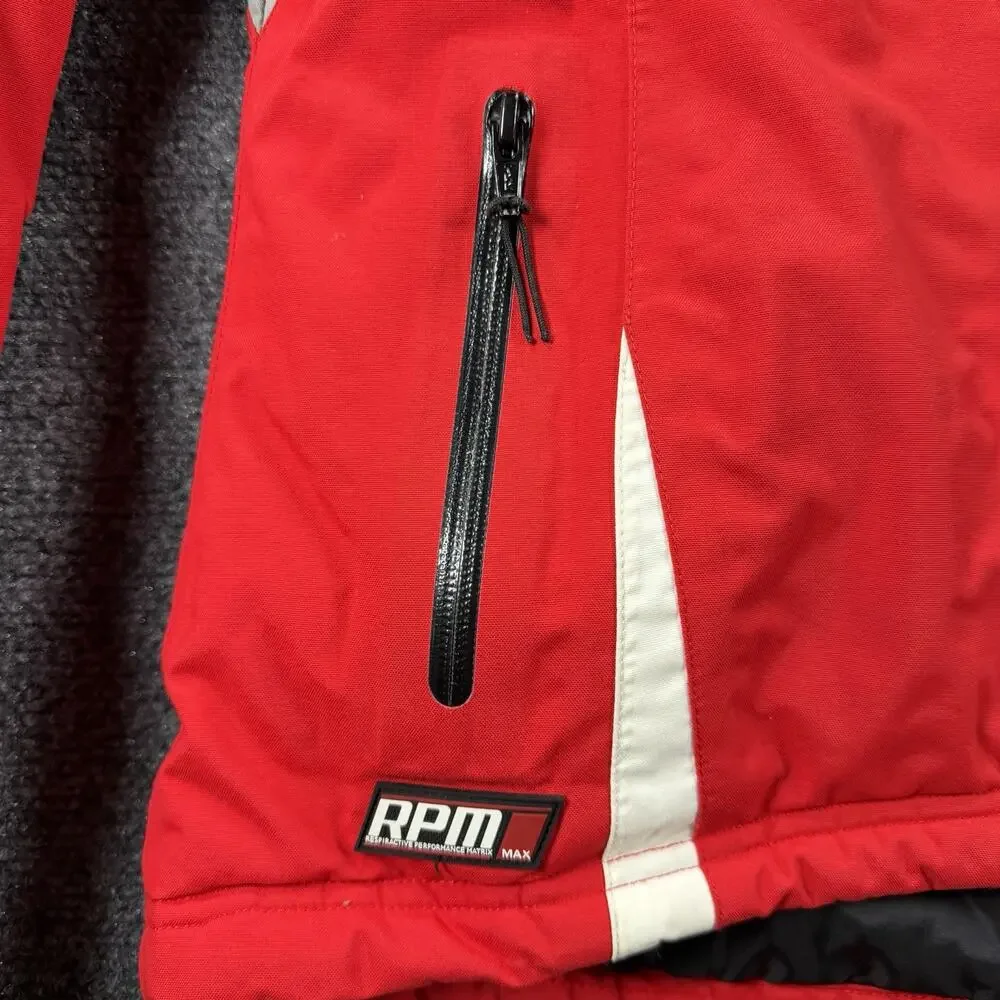 Ski-Doo Womens XS Snowmobile Jacket Red OOPYS BRP Hooded Winter Coat - Picture 11 of 13